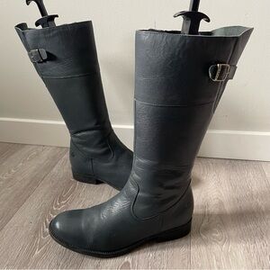 Froggie Leather Knee High Riding Style Leather Boots Grey South African Size 41